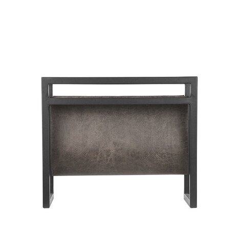 LABEL51 Magazinehouder - Antraciet - Leder - One Size
