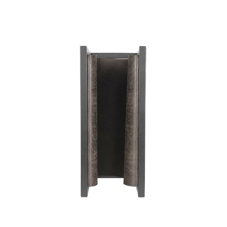 LABEL51 Magazinehouder - Antraciet - Leder - One Size
