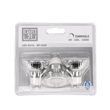 LABEL51 Lichtbronnen GU10 - Helder glas - - One Size