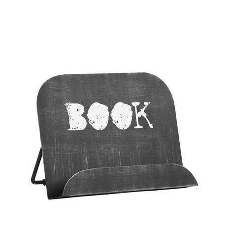 LABEL51 Keukenaccessoires Kookboekstandaard - Antiek Zwart - Metaal - One Size