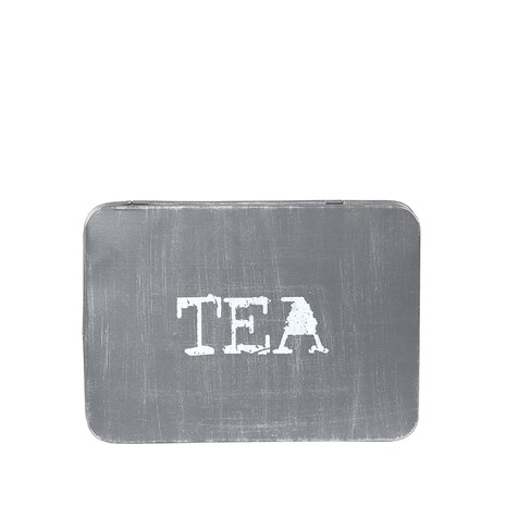 LABEL51 Keukenaccessoires Theedoos - Antiek Grijs - Metaal - One Size