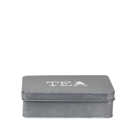 LABEL51 Keukenaccessoires Theedoos - Antiek Grijs - Metaal - One Size