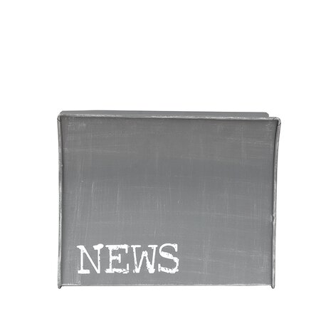 LABEL51 Woondecoratie Magazinehouder - Antiek Grijs - Metaal - One Size
