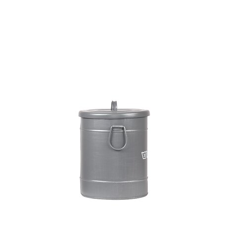LABEL51 Opbergdozen en manden Wasmand - Antiek Grijs - Metaal - S