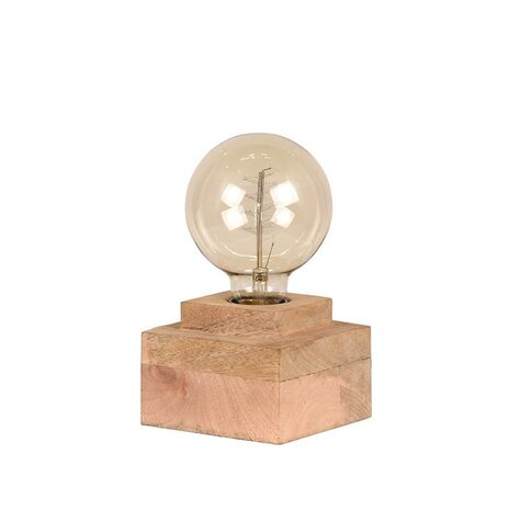 LABEL51 Tafellampen Block - Rough - Mangohout - One Size