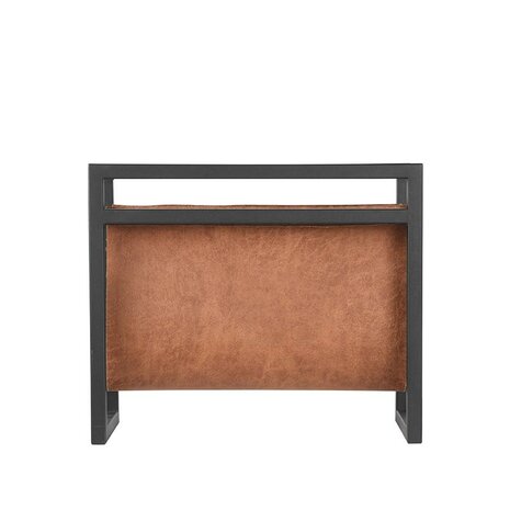 LABEL51 Woondecoratie Magazinehouder - Cognac - Leder - One Size