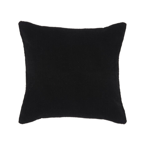 LABEL51 Sierkussens Rib - Zwart - Katoen - 45x45 cm
