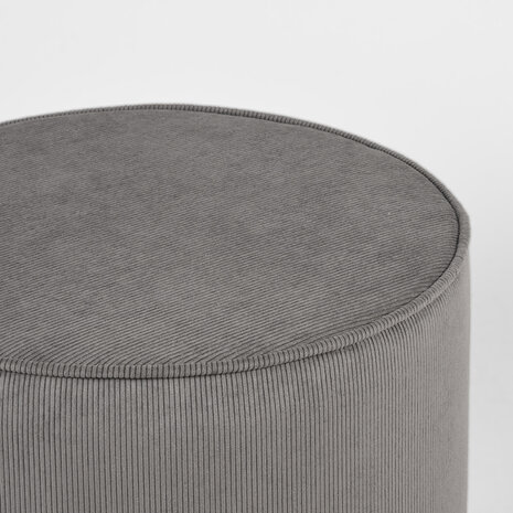 LABEL51 Poefs Tibo - Donkergrijs - Ribcord - One Size