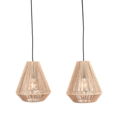 LABEL51 Hanglampen Ibiza - Naturel - Jute - 2-Lichts