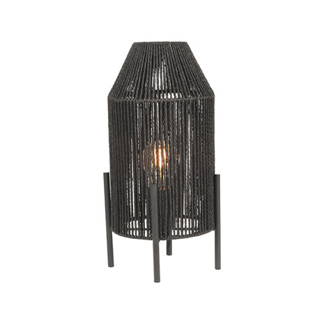 LABEL51 Tafellampen Ibiza - Zwart - Jute - 1-Lichts