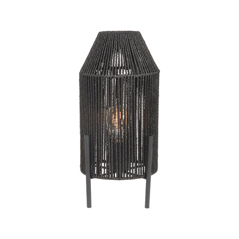 LABEL51 Tafellampen Ibiza - Zwart - Jute - 1-Lichts