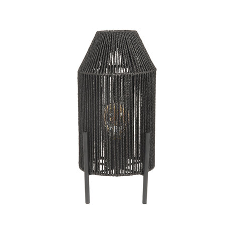 LABEL51 Tafellampen Ibiza - Zwart - Jute - 1-Lichts