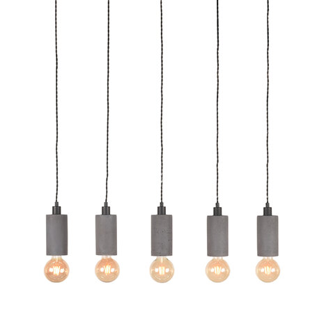 LABEL51 Hanglampen Fresco - Beton - Beton - 5-Lichts