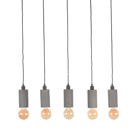 LABEL51 Hanglampen Fresco - Beton - Beton - 5-Lichts