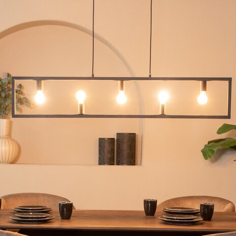 LABEL51 Hanglampen Quadrato - Zwart - Metaal - Hanglamp
