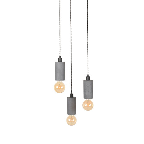 LABEL51 Hanglampen Fresco - Beton - Beton - 3-Lichts