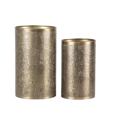 LABEL51 Woondecoratie Kaarsenhouders - Antiek Goud - Metaal - L