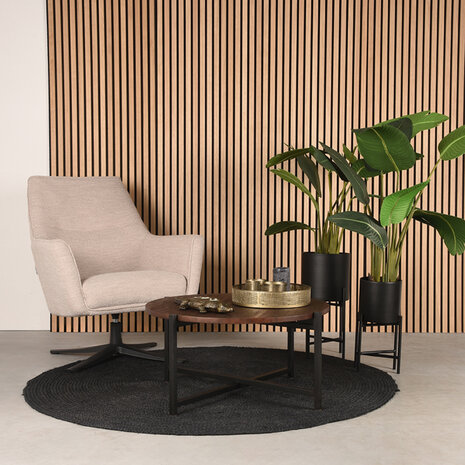 LABEL51 Woondecoratie Plantenstandaards - Zwart - Metaal - One Size