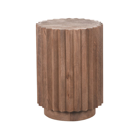 LABEL51 Bijzettafels Novan - Brown Espresso - Mangohout - 35 cm
