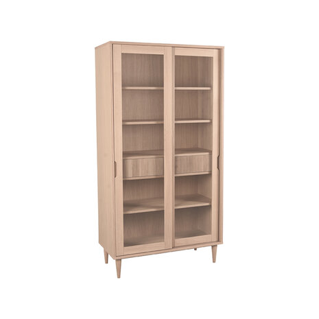 LABEL51 Vitrinekasten Jule - Naturel - Eiken - One Size