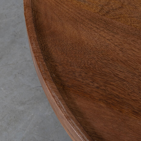 LABEL51 Bijzettafels Elly - Nature Smooth - Mangohout - 42 cm