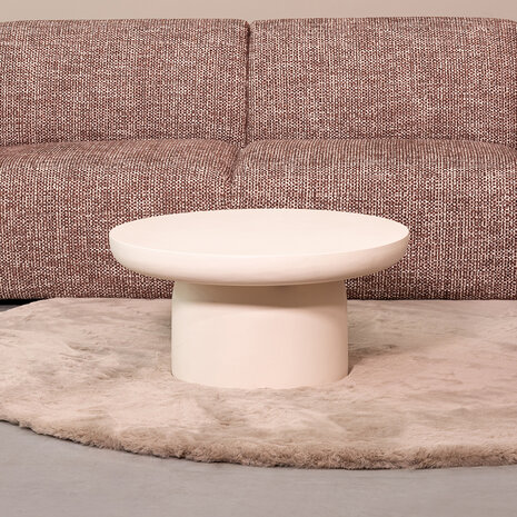 LABEL51 Salontafels Mavi - Soft Sand - Mangohout - 60 cm - Rond