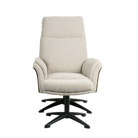 LABEL51 Fauteuils Zenza - Naturel - Boucle - Incl. Hocker