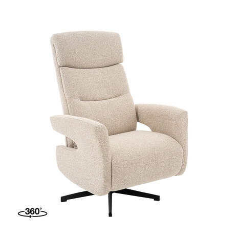 LABEL51 Fauteuils Tampere - Naturel - Boucle - 2-Motorig