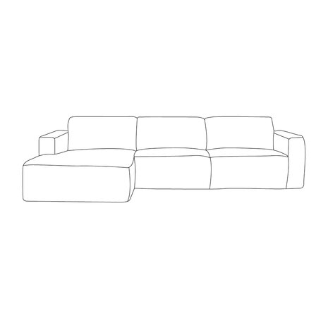 LABEL51 Hoekbanken Kay - Raven Grey 07 - Chenille - Loungebank Links