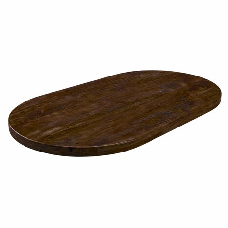 LABEL51 Eetkamertafels Tafelblad Halve Cirkel - Espresso - - 240 cm - Halve Cirkel