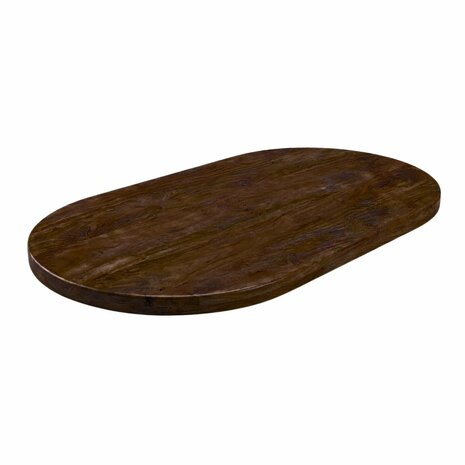 LABEL51 Eetkamertafels Tafelblad Halve Cirkel - Espresso - - 220 cm - Halve Cirkel