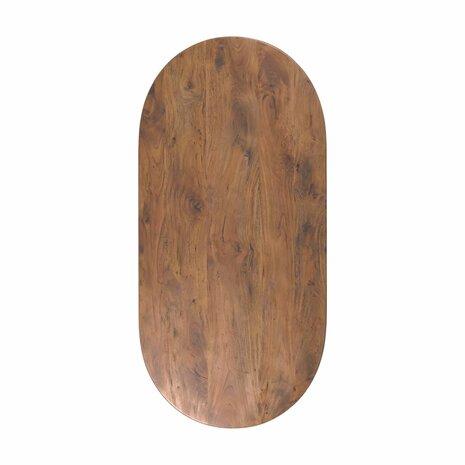 LABEL51 Eetkamertafels Tafelblad Halve Cirkel - Nature Smooth - - 200 cm - Halve Cirkel