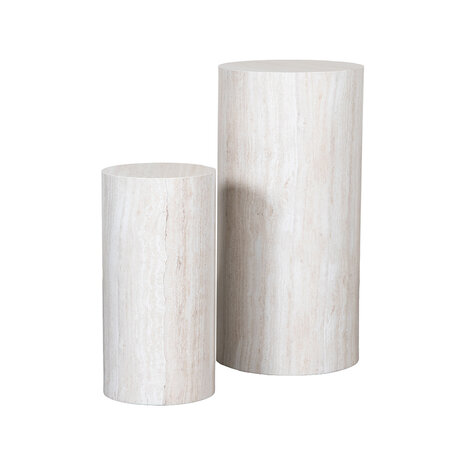 LABEL51 Sidetables Socle - Travertin - Travertin