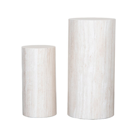 LABEL51 Sidetables Socle - Travertin - Travertin