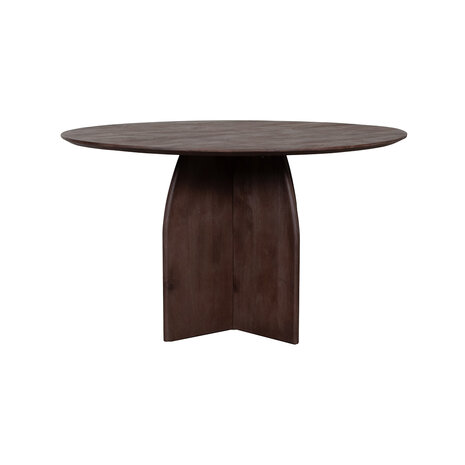 LABEL51 Eetkamertafels Mick - Espresso - Mangohout - 130 cm - Rond