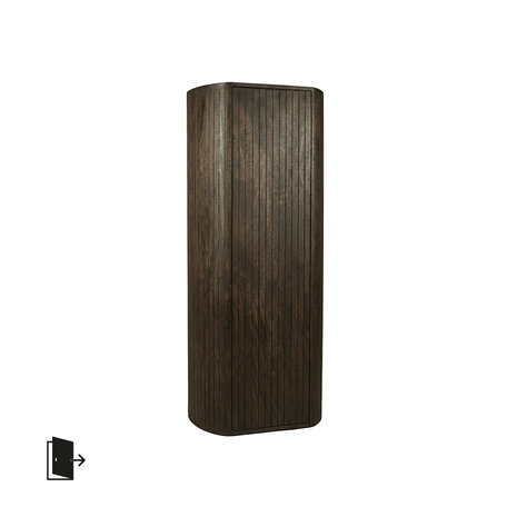 LABEL51 Bergkasten Miya - Espresso - Mangohout - 140 cm - Rechts
