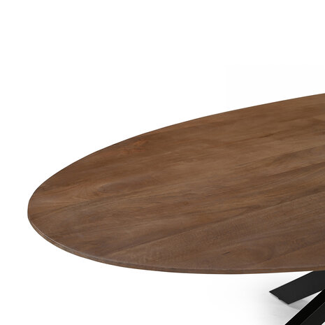 LABEL51 Eetkamertafels James - Nature Smooth - Mangohout - 160 cm - Ovaal
