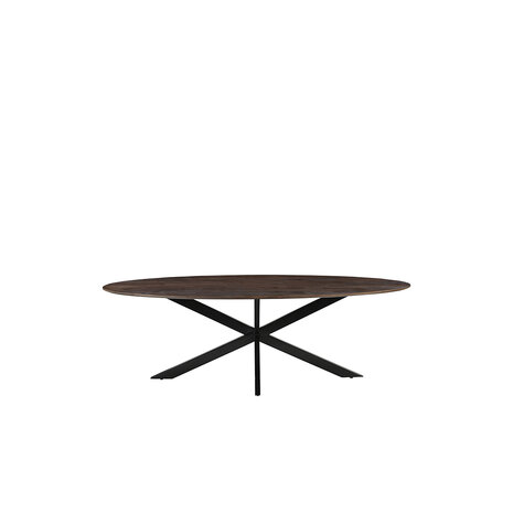 LABEL51 Eetkamertafels James - Brown Espresso - Mangohout - 160 cm - Ovaal