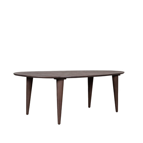 LABEL51 Eetkamertafels Fly - Espresso - Mangohout - 200 cm - Organisch
