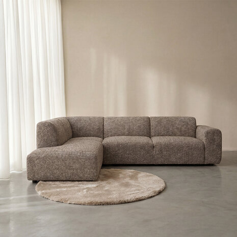 LABEL51 Hoekbanken Verona - Taupe - Geweven - Links Voorstaand