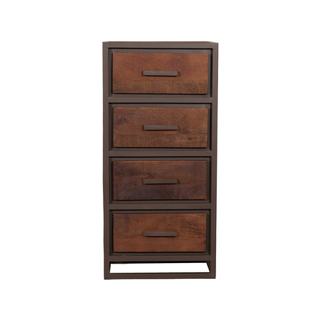 LABEL51 Ladekasten Peru - Brown Espresso - Mangohout - 50 cm