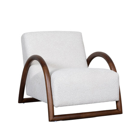 LABEL51 Fauteuils Viggo - Naturel - Geweven - Walnoot Houten Frame