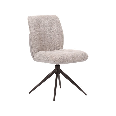 LABEL51 Eetkamerstoelen No Way - Beige - Geweven