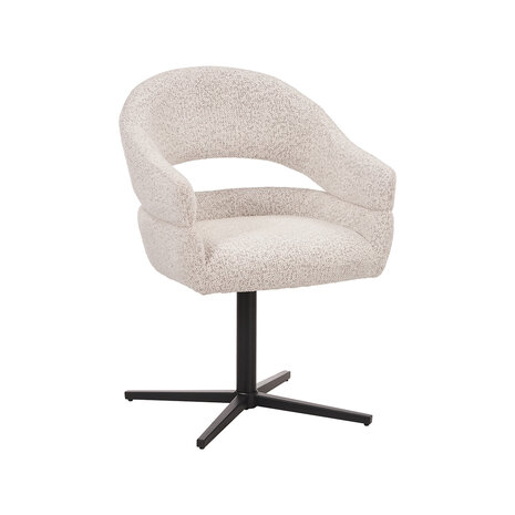 LABEL51 Eetkamerstoelen Donna - Champagne - Geweven - One Size