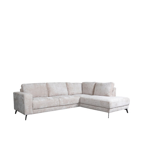 LABEL51 Hoekbanken Luxor - Naturel - Chenille - Hoekbank Rechts