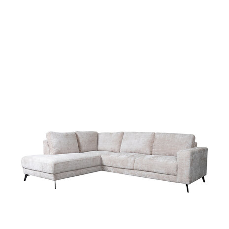 LABEL51 Hoekbanken Luxor - Naturel - Chenille - Hoekbank Links