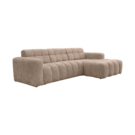 LABEL51 Hoekbank Luna - Taupe - Geweven - Loungebank Rechts