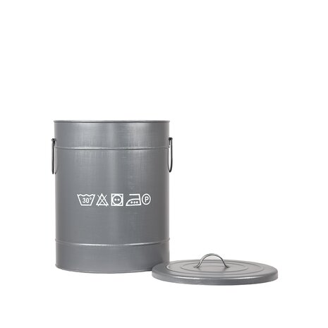 LABEL51 Wasmand - Antiek Grijs - Metaal - M