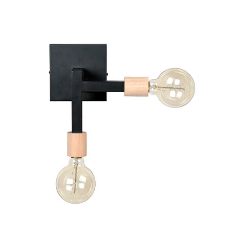 LABEL51 Wandlamp Loco - Zwart - Metaal - SALE