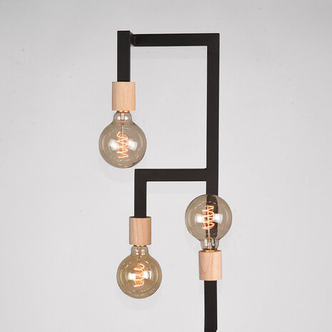 LABEL51 Vloerlamp Loco - Zwart - Metaal - SALE